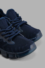 Load image into Gallery viewer, Redtag-Navy-Translucent-Sole-Sneaker-Sneakers-Boys-3 to 5 Years