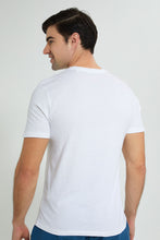 تنزيل الصورة على معرض الصور، Redtag-White-Graphic-T-Shirt-Graphic-Prints-Men's-