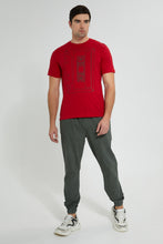 Load image into Gallery viewer, Redtag-Red-Graphic-T-Shirt-Graphic-Prints-Men's-