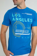 تنزيل الصورة على معرض الصور، Redtag-Blue-Graphic-T-Shirt-Graphic-Prints-Men's-