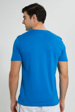 تنزيل الصورة على معرض الصور، Redtag-Blue-Graphic-T-Shirt-Graphic-Prints-Men's-