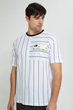 Load image into Gallery viewer, Redtag-White-Cut-&-Sew-T-Shirt-All-Over-Prints-Men's-