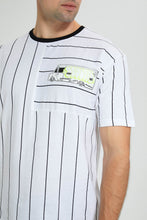 Load image into Gallery viewer, Redtag-White-Cut-&-Sew-T-Shirt-All-Over-Prints-Men's-