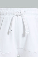 تنزيل الصورة على معرض الصور، Redtag-White-Pique-Shorts-Active-Shorts-Infant-Boys-3 to 24 Months