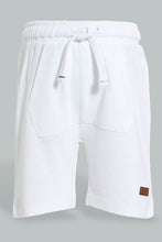 تنزيل الصورة على معرض الصور، Redtag-White-Pique-Shorts-Active-Shorts-Infant-Boys-3 to 24 Months