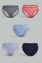 Load image into Gallery viewer, Redtag-Assorted-Print/Plain-Bikini-Briefs-(5-Pack)-Briefs-Bikini-Women's-