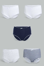 تنزيل الصورة على معرض الصور، Redtag-Assorted-Print/Plain-Mama-Brief-(5-Pack)-Briefs-Mama-Women's-