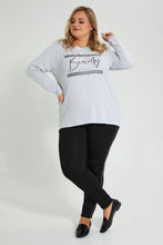 تنزيل الصورة على معرض الصور، Redtag-Grey-3/4-Sleeve-Graphic-T-Shirt-Colour:Grey,-Filter:Plus-Size,-LDP-T-Shirts,-New-In,-New-In-LDP,-Non-Sale,-S22A,-Section:Women,-TBL-Women's-