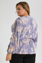 Load image into Gallery viewer, Redtag-Floral-Print-Wrap-Plisse-Top-Colour:Assorted,-Filter:Plus-Size,-LDP-Tops,-New-In,-New-In-LDP,-Non-Sale,-S22A,-Section:Women-Women's-