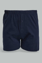 Load image into Gallery viewer, Redtag-Navy-Grey-2-Pack-Knit-Boxers-Boxers-Men's-