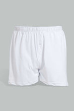 Load image into Gallery viewer, Redtag-White-Charcoal-Knit-Boxers-Boxers-Men's-