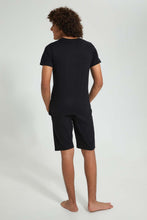 تنزيل الصورة على معرض الصور، Redtag-Black-Life-Is-A-Game-Night-Suit-Pyjama-Sets-Senior-Boys-9 to 14 Years