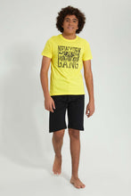 تنزيل الصورة على معرض الصور، Redtag-Yellow-Ny-Gang-Night-Suit-Pyjama-Sets-Senior-Boys-9 to 14 Years