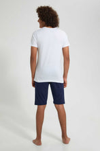 تنزيل الصورة على معرض الصور، Redtag-White-Basketball-Night-Suit-Pyjama-Sets-Senior-Boys-9 to 14 Years