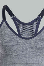 Load image into Gallery viewer, Redtag-Black-Plain-Padded-Sports-Bra-Sports-Bras-Women's-