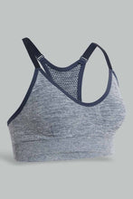 Load image into Gallery viewer, Redtag-Black-Plain-Padded-Sports-Bra-Sports-Bras-Women's-