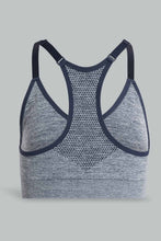Load image into Gallery viewer, Redtag-Black-Plain-Padded-Sports-Bra-Sports-Bras-Women's-