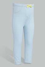 تنزيل الصورة على معرض الصور، Redtag-Light-Wash-Knitted-Solid-Jegging-Jeggings-Infant-Girls-3 to 24 Months