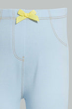 تنزيل الصورة على معرض الصور، Redtag-Light-Wash-Knitted-Solid-Jegging-Jeggings-Infant-Girls-3 to 24 Months