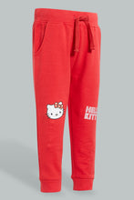 تنزيل الصورة على معرض الصور، Redtag-Red-Hello-Kitty-Trackpant-Joggers-Infant-Girls-3 to 24 Months