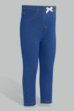 تنزيل الصورة على معرض الصور، Redtag-Blue-Knitted-Solid-Jegging-Jeggings-Infant-Girls-3 to 24 Months