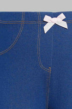 تنزيل الصورة على معرض الصور، Redtag-Blue-Knitted-Solid-Jegging-Jeggings-Infant-Girls-3 to 24 Months