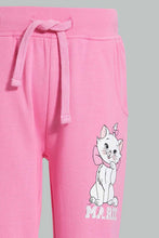 تنزيل الصورة على معرض الصور، Redtag-Pink-Marie-The-Cat-Trackpant-Joggers-Infant-Girls-3 to 24 Months