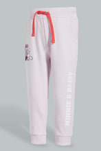 تنزيل الصورة على معرض الصور، Redtag-Lilac-Minnie-And-Daisey-Trackpant-Joggers-Infant-Girls-3 to 24 Months