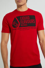 Load image into Gallery viewer, Redtag-Red-Liquid-Flavour-T-Shirt-Graphic-Prints-Men's-