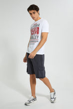Load image into Gallery viewer, Redtag-White-Red-Wood-Supplies-T-Shirt-Graphic-Prints-Men's-