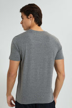 Load image into Gallery viewer, Redtag-Charcoal-Workout-T-Shirt-Graphic-Prints-Men's-