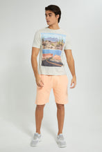 تنزيل الصورة على معرض الصور، Redtag-Ecru-Graphic-T-Shirt-Graphic-Prints-Men's-