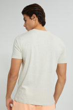 تنزيل الصورة على معرض الصور، Redtag-Ecru-Graphic-T-Shirt-Graphic-Prints-Men's-