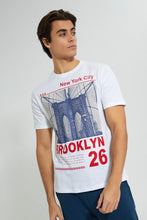 تنزيل الصورة على معرض الصور، Redtag-White-Brooklyn-T-Shirt-Graphic-Prints-Men's-