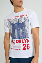 تنزيل الصورة على معرض الصور، Redtag-White-Brooklyn-T-Shirt-Graphic-Prints-Men's-