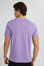 تنزيل الصورة على معرض الصور، Redtag-Purple-Graphic-T-Shirt-Graphic-Prints-Men's-