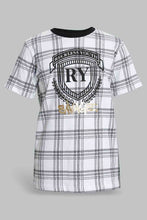 تنزيل الصورة على معرض الصور، Redtag-White-Reckless-Youth-T-Shirt-All-Over-Prints-Senior-Boys-9 to 14 Years