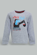 تنزيل الصورة على معرض الصور، Redtag-Grey-Digger-Tshirt-And-Red-Bottom-Pj-Set-(2-Pack)-Pyjama-Sets-Infant-Boys-3 to 24 Months