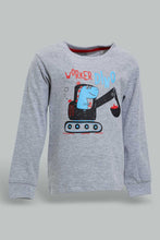 تنزيل الصورة على معرض الصور، Redtag-Grey-Digger-Tshirt-And-Red-Bottom-Pj-Set-(2-Pack)-Pyjama-Sets-Infant-Boys-3 to 24 Months
