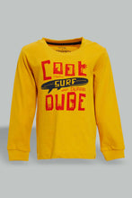تنزيل الصورة على معرض الصور، Redtag-Yellow-Tshirt-And-Navy-Bottom-Pj-Set-(2-Pack)-Pyjama-Sets-Infant-Boys-3 to 24 Months
