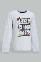 تنزيل الصورة على معرض الصور، Redtag-Grey-T-Shirt-And-Black-Pj-Set-(2-Pack)-Pyjama-Sets-Infant-Boys-3 to 24 Months
