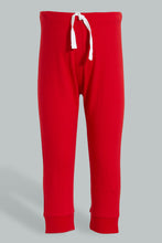 تنزيل الصورة على معرض الصور، Redtag-Off-White-T-Shirt-And-Red-Bottom-Pj-Set-(2-Pack)-Pyjama-Sets-Infant-Boys-3 to 24 Months