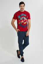 Load image into Gallery viewer, Redtag-Red-Graphic-T-Shirt-Graphic-Prints-Men's-