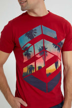 Load image into Gallery viewer, Redtag-Red-Graphic-T-Shirt-Graphic-Prints-Men's-