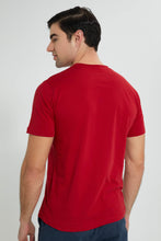Load image into Gallery viewer, Redtag-Red-Graphic-T-Shirt-Graphic-Prints-Men's-