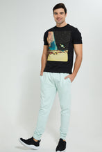 تنزيل الصورة على معرض الصور، Redtag-Black-Graphic-T-Shirt-Graphic-Prints-Men's-