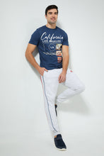 تنزيل الصورة على معرض الصور، Redtag-Blue-Graphic-T-Shirt-Graphic-Prints-Men's-