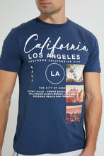 تنزيل الصورة على معرض الصور، Redtag-Blue-Graphic-T-Shirt-Graphic-Prints-Men's-