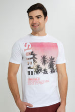 Load image into Gallery viewer, Redtag-White-Graphic-T-Shirt-Graphic-Prints-Men's-