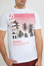 Load image into Gallery viewer, Redtag-White-Graphic-T-Shirt-Graphic-Prints-Men's-